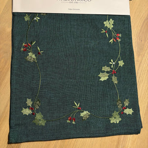 Embroidered Holly Trail Runner Green