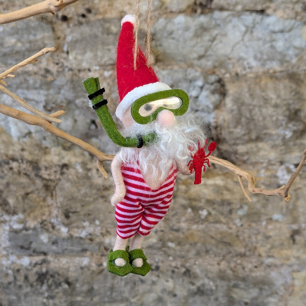 Felt Snorking Santa with Mask