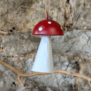 Red and White Metal Toadstool