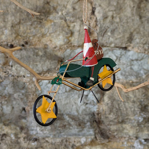 Tin Easy Rider Santa burning up the highway