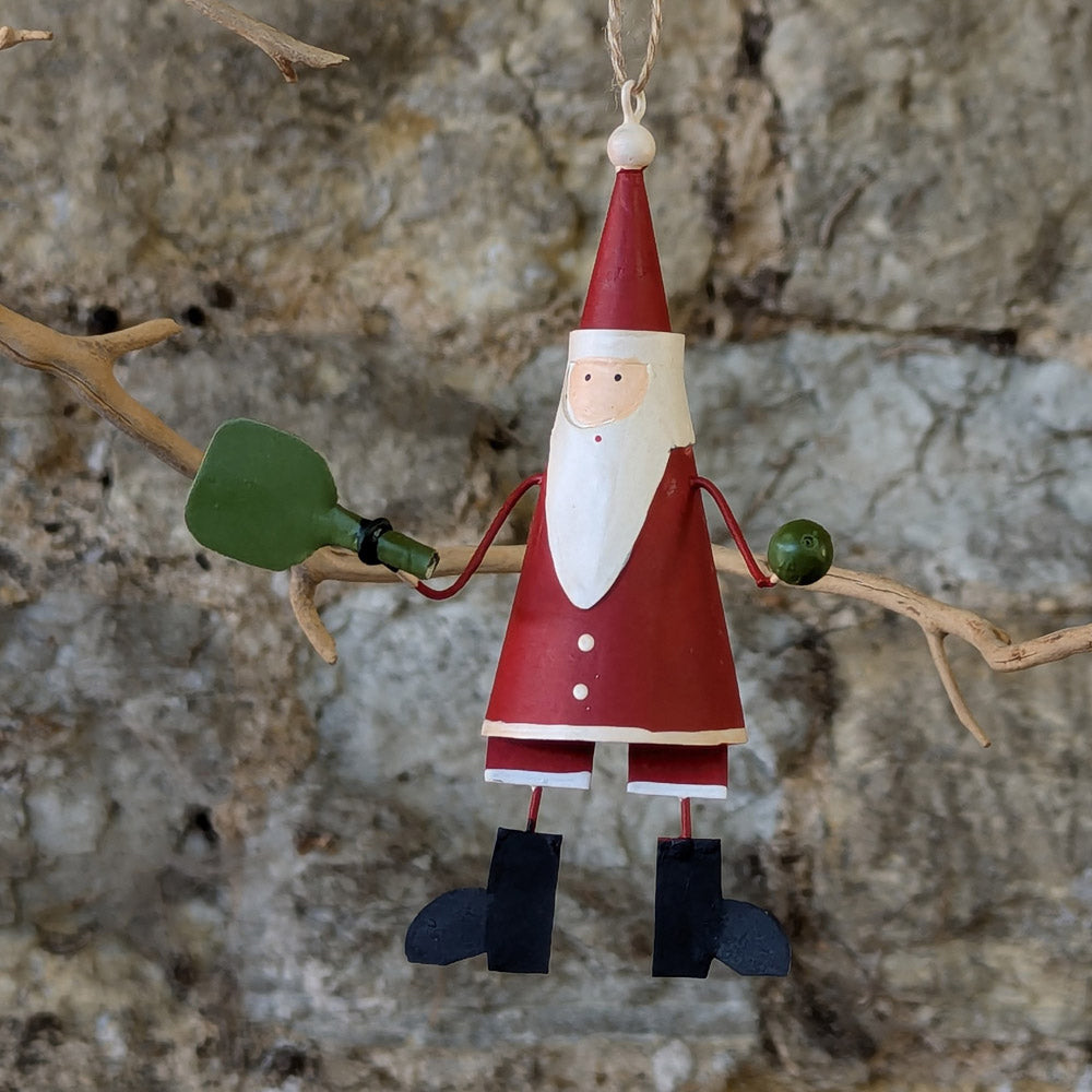 Tin Paddleball Santa