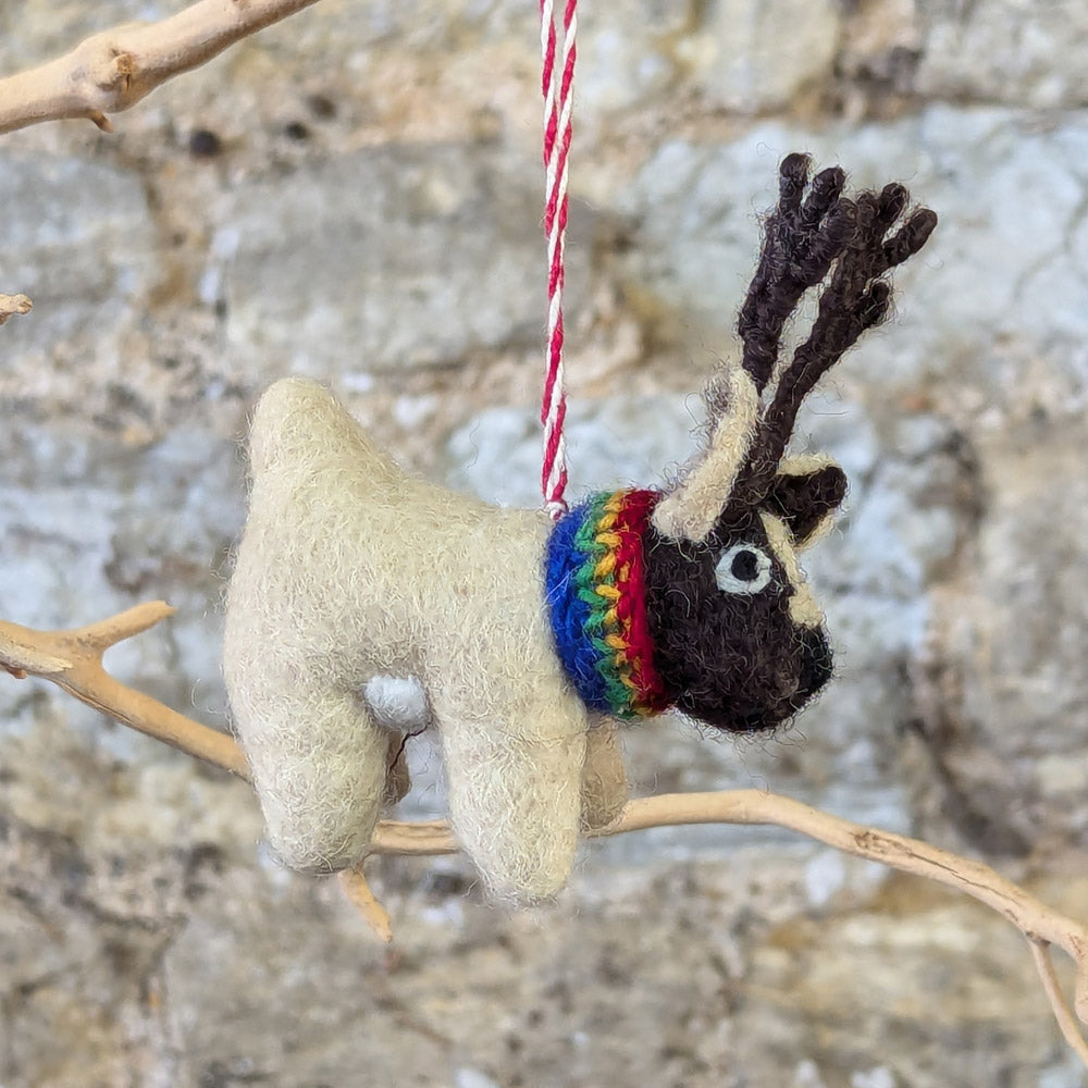 Felt Pug in Antlers