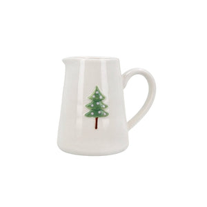 Stoneware Mini Jug w Green Tree