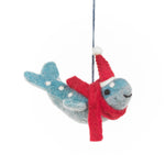 Load image into Gallery viewer, Handmade Felt Christmas Humpback Whale
